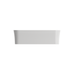 Sottile Square Vessel Fireclay 15.25 in. with Matching Drain Cover in White