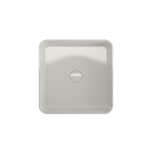 Sottile Square Vessel Fireclay 15.25 in. with Matching Drain Cover in White