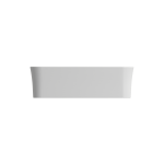 Sottile Square Vessel Fireclay 15.25 in with Matching Drain Cover in Matte White