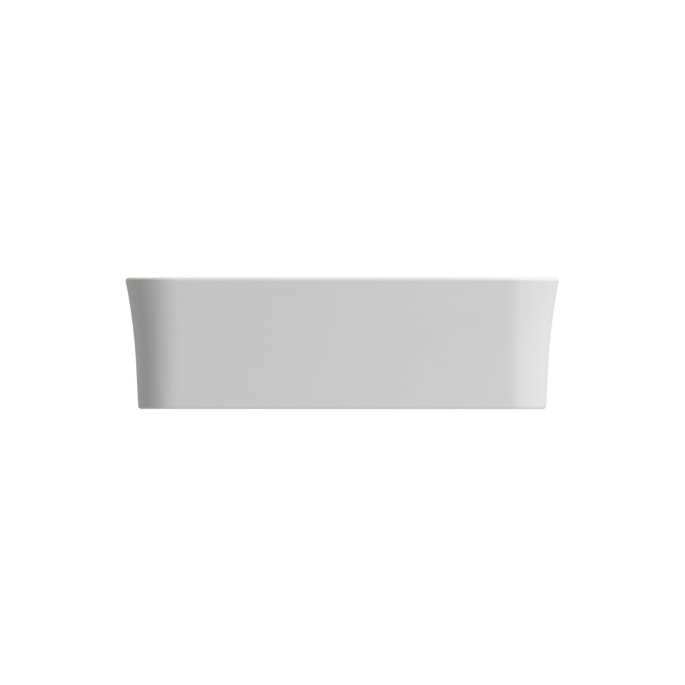 Sottile Square Vessel Fireclay 15.25 in with Matching Drain Cover in Matte White Sottile Square Vessel Fireclay 15.25 in with Matching Drain Cover in Matte White