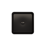 Sottile Square Vessel Fireclay 15.25 in with Matching Drain Cover in Matte Black