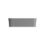 Sottile Square Vessel Fireclay 15.25 in. with Matching Drain Cover in Matte Gray