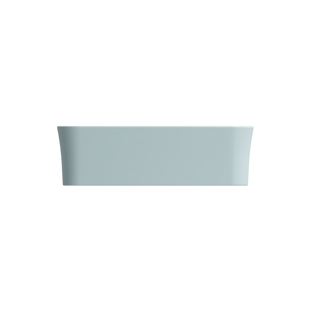 Sottile Square Vessel Fireclay 15.25 in. with Drain Cover in Matte Ice Blue Sottile Square Vessel Fireclay 15.25 in. with Drain Cover in Matte Ice Blue