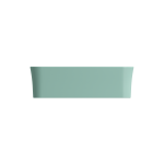 Sottile Square Vessel Fireclay 15.25 in. with Drain Cover in Matte Mint Green