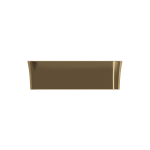 Sottile Square Vessel Fireclay 15.25 in. with Matching Drain Cover in Matte Gold