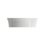 Sottile Round Vessel Fireclay 15 in. with Matching Drain Cover in White