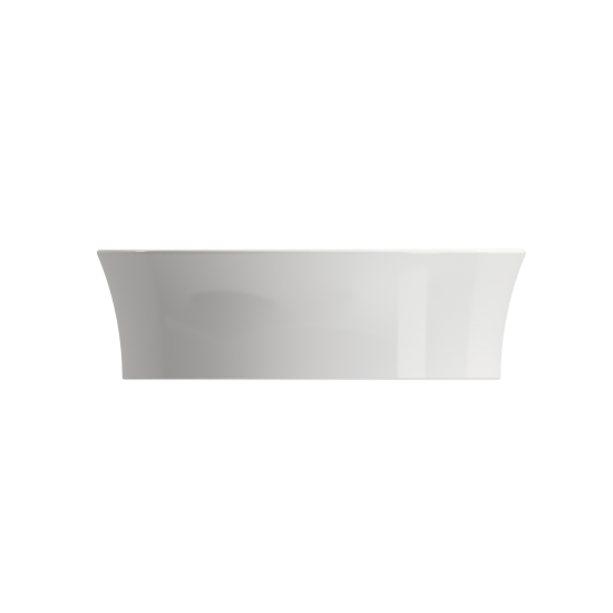 Sottile Round Vessel Fireclay 15 in. with Matching Drain Cover in White