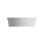 Sottile Round Vessel Fireclay 15 in. with Matching Drain Cover in Matte White