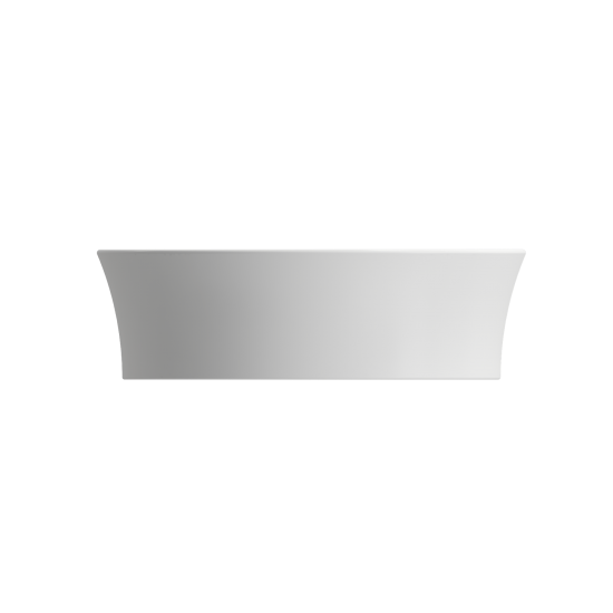 Sottile Round Vessel Fireclay 15 in. with Matching Drain Cover in Matte White