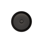 Sottile Round Vessel Fireclay 15 in. with Matching Drain Cover in Matte Black