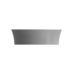 Sottile Round Vessel Fireclay 15 in. with Matching Drain Cover in Matte Gray