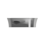 Sottile Round Vessel Fireclay 15 in. with Matching Drain Cover in Platinum