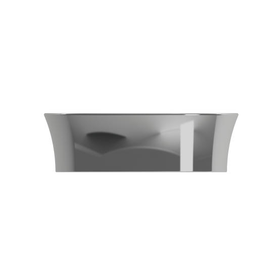 Sottile Round Vessel Fireclay 15 in. with Matching Drain Cover in Platinum