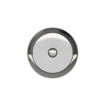 Sottile Round Vessel Fireclay 15 in. with Matching Drain Cover in Platinum