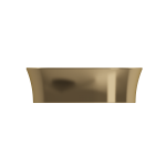 Sottile Round Vessel Fireclay 15 in. with Matching Drain Cover in Matte Gold