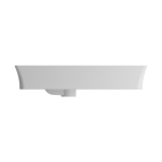 Sottile Rectangle Vessel Fireclay 23.5 in. 1-Hole Faucet Deck in Matte White