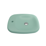 Fenice Vessel Fireclay 21.75 in. 1-Hole in Matte Mint Green