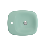 Fenice Vessel Fireclay 21.75 in. 1-Hole in Matte Mint Green
