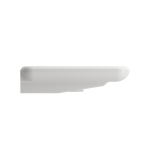 Fenice Wall-Mounted Sink Fireclay 35.5 in. 1-Hole in White