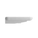Fenice Wall-Mounted Sink Fireclay 35.5 in. 1-Hole in Matte White
