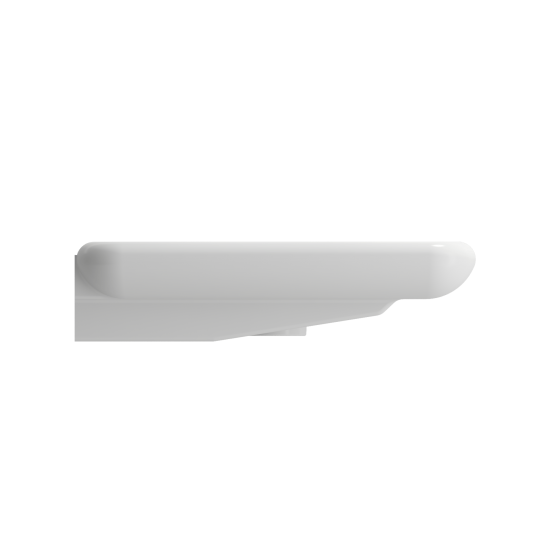 Fenice Wall-Mounted Sink Fireclay 35.5 in. 1-Hole in Matte White