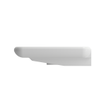 Fenice Wall-Mounted Sink Fireclay 35.5 in. 1-Hole in Matte White