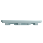 Fenice Wall-Mounted Sink Fireclay 35.5 in. 1-Hole in Matte Ice Blue