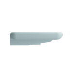 Fenice Wall-Mounted Sink Fireclay 35.5 in. 1-Hole in Matte Ice Blue