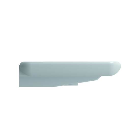 Fenice Wall-Mounted Sink Fireclay 35.5 in. 1-Hole in Matte Ice Blue