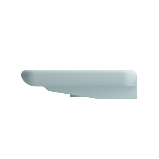 Fenice Wall-Mounted Sink Fireclay 35.5 in. 1-Hole in Matte Ice Blue