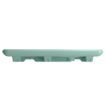 Fenice Wall-Mounted Sink Fireclay 35.5 in. 1-Hole in Matte Mint Green