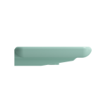 Fenice Wall-Mounted Sink Fireclay 35.5 in. 1-Hole in Matte Mint Green