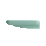 Fenice Wall-Mounted Sink Fireclay 35.5 in. 1-Hole in Matte Mint Green