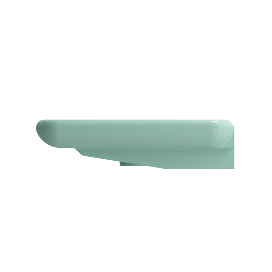 Fenice Wall-Mounted Sink Fireclay 35.5 in. 1-Hole in Matte Mint Green