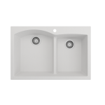 Campino Duo Dual Mount Granite Composite 33 in. in Milk White