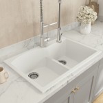 Campino Duo Dual Mount Granite Composite 33 in. in Milk White