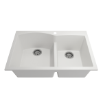 Campino Duo Dual Mount Granite Composite 33 in. in Milk White