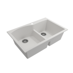 Campino Duo Dual Mount Granite Composite 33 in. in Milk White