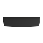 Baveno Lux Dual-Mount 34 in. Single Bowl Kitchen Sink in Matte Black with Covers