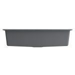 Baveno Lux Dual-Mount 34in. Single Bowl Kitchen Sinkin Concrete Gray with Covers