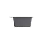 Baveno Lux Dual-Mount 34in. Single Bowl Kitchen Sinkin Concrete Gray with Covers