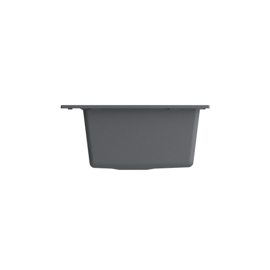 Baveno Lux Dual-Mount 34in. Single Bowl Kitchen Sinkin Concrete Gray with Covers