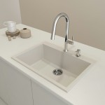 Campino Uno Dual-Mount 27 in. Single Bowl Kitchen Sink in Milk White