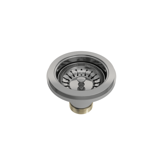 Polished Stainless Steel Kitchen Sink Strainer for Fireclay Sink Chrome