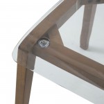 Leisuremod Marsden Modern Dining Side Chair With Beech Wood Legs Set of 4,Walnut