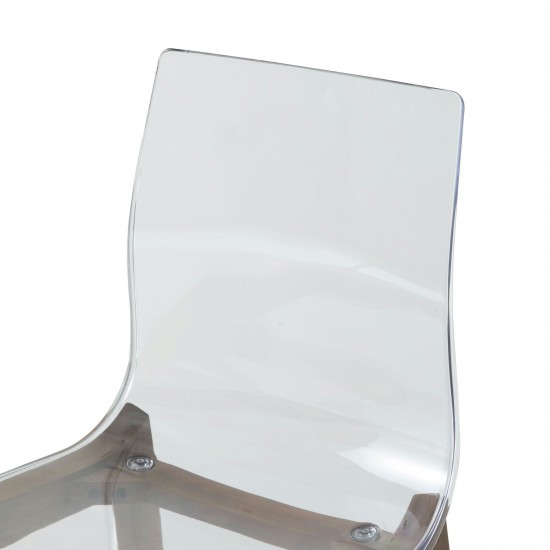 Leisuremod Marsden Modern Dining Side Chair With Beech Wood Legs Set of 4,Walnut