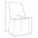 LeisureMod Tule Mid-Century Modern Dining Side Chair, Natural Wood/Brown