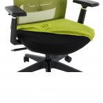 LeisureMod Ingram Office Chair with Seat Cover, Green