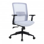 LeisureMod Ingram Office Chair with Seat Cover, White