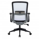 LeisureMod Ingram Office Chair with Seat Cover, White